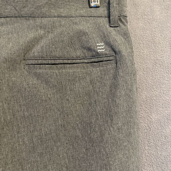 Free Fly Hybrid Shorts Mens Size 32 Dark Gray Chino Performance Stretch Golf 7" - Picture 6 of 12